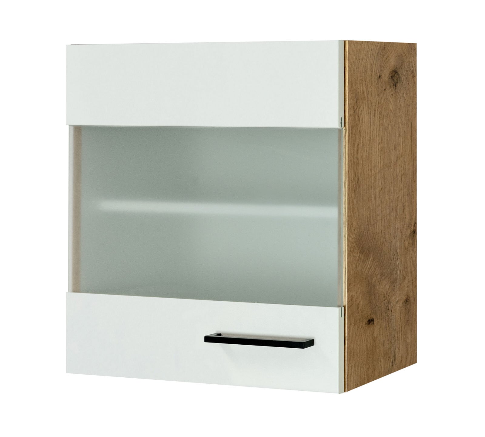 Glas-Hängeschrank Avila Magnolia/Lancelot Oak NB ca. 50x54,8x32 cm