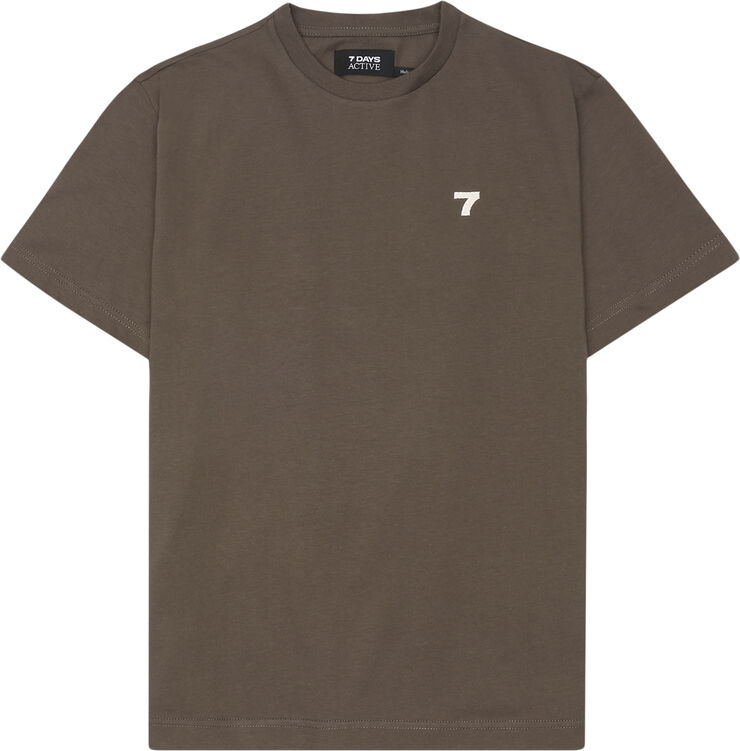 7 Days Active Organic Fitted Tee 071 major brown