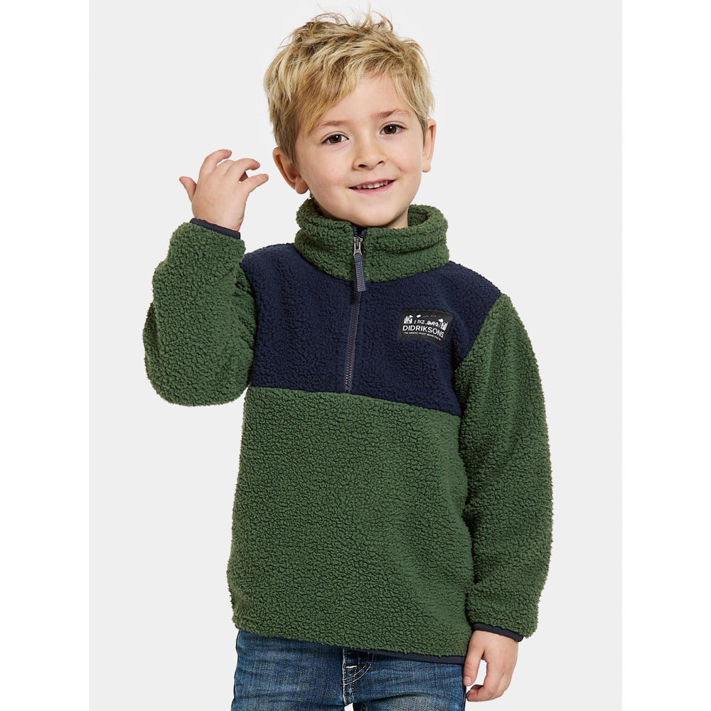 Køb Didriksons Pine Green Gosig Kids Halfzip Fleece Jakke