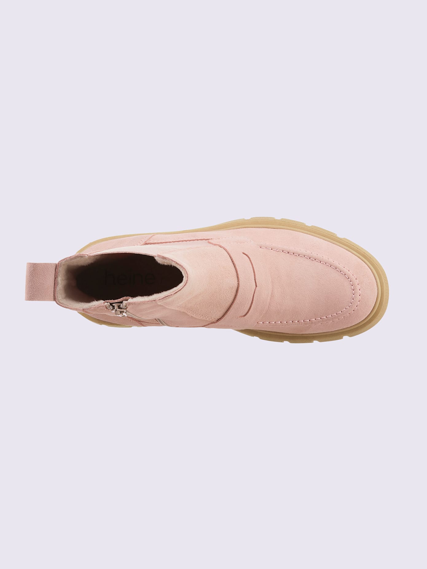 Bottines cuir velours de vache.