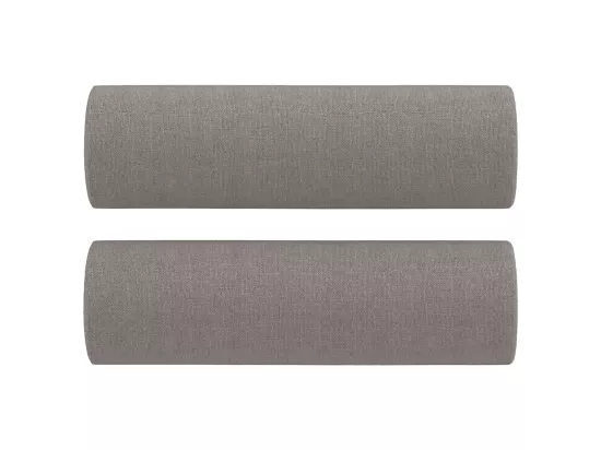 Ensemble de canapés 2 pcs avec coussins taupe tissu