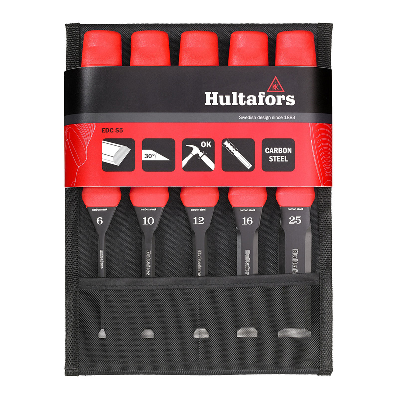 Hultafors beitelset EDC in etui 5-delig