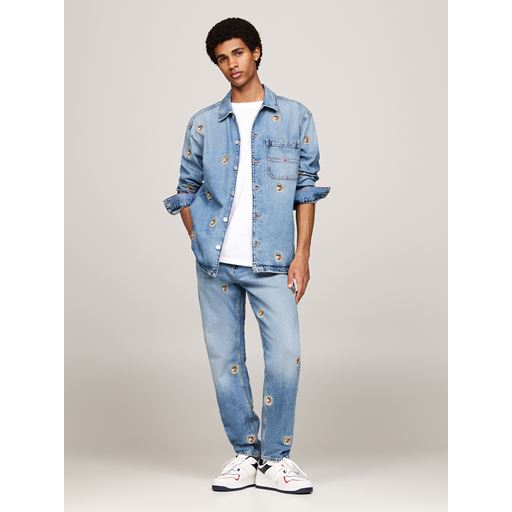 Tommy Jeans Crest Denim Overshirt, Denim Medium, XXL