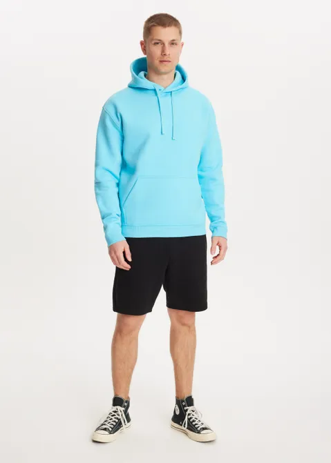 Brushed hoodie blauw (AQUA D.)