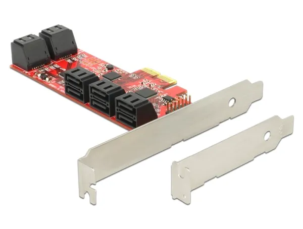 Delock - Lagringskontrol - 10 Kanal - SATA 6Gb/s - lavprofil - PCIe 2.0 x2