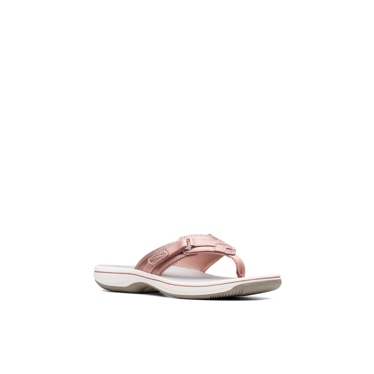 CLARKS-Breeze sea 1-Tongs sandales à talon plat - Talon plat - Multi Métallique
