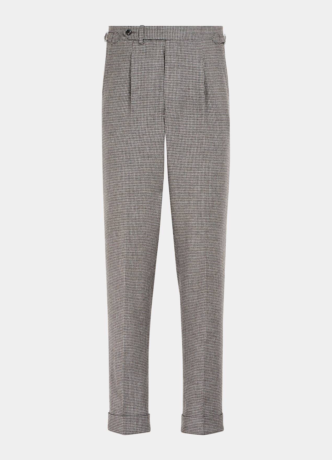 Costume trois pièces Havana coupe Tailored taupe pied-de-poule