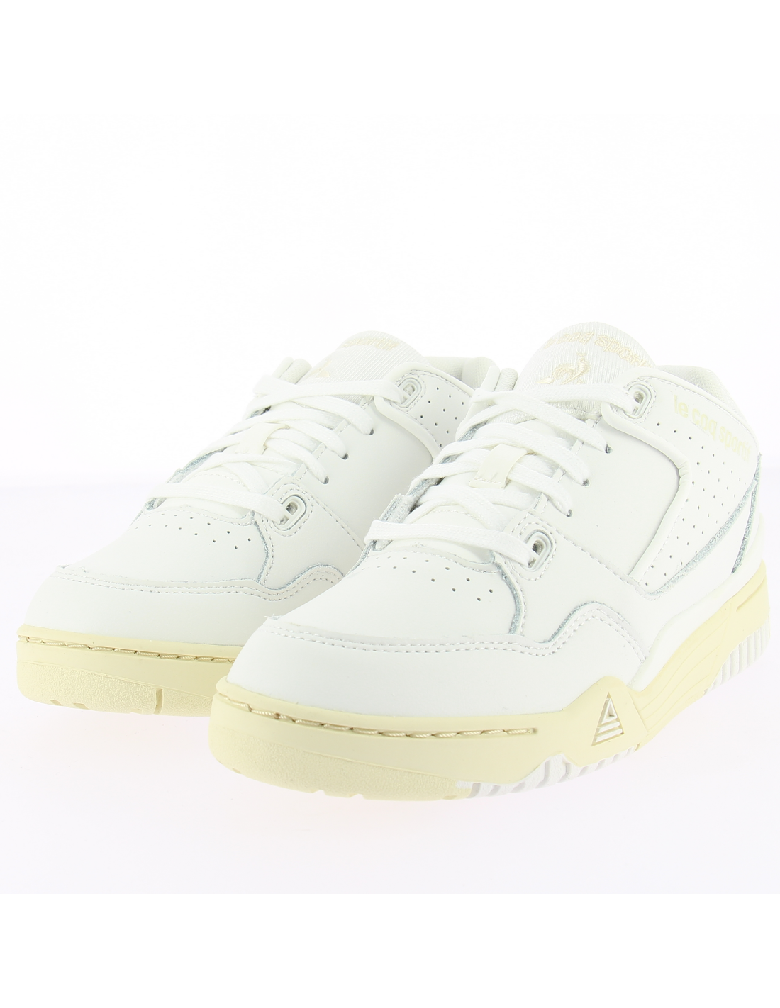 le coq sportif sneakers mixte t1000 cuir blanc