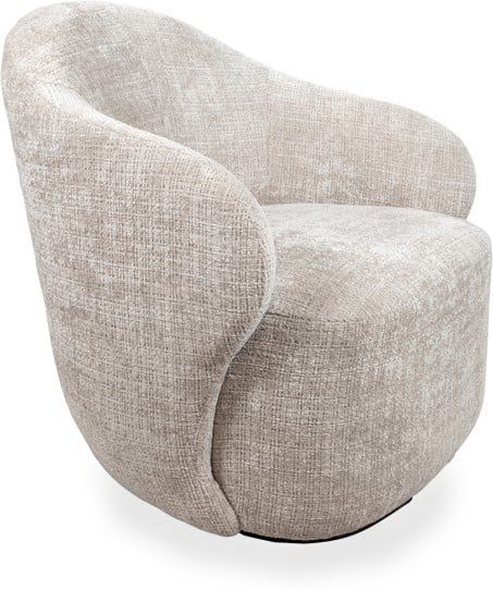 Draaifauteuil Taupe Jimi B76 x D83 x H79 cm