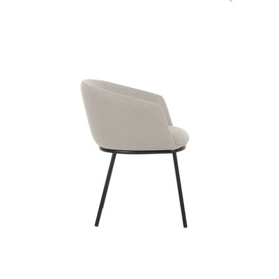 Fauteuil ARCO - 4 pieds métal - beige lin