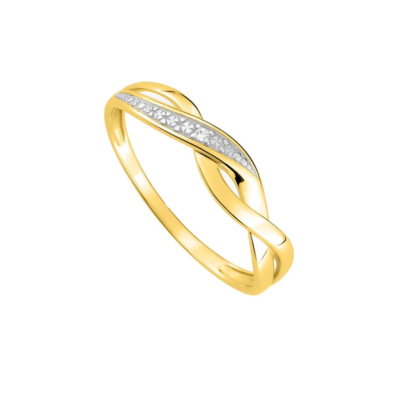 Bague Femme - Or 18 Carats - Diamant 0,01 Carats
