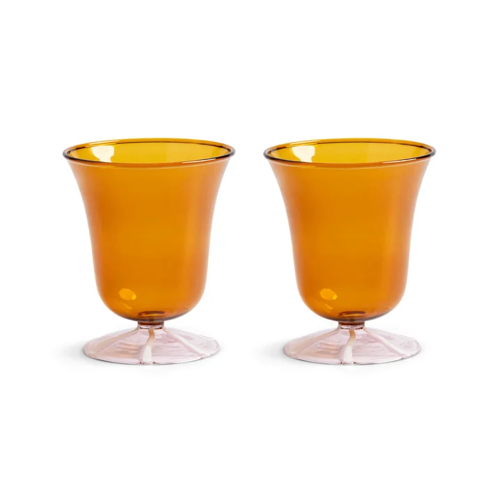 &klevering - Eve Trinkglas 200 ml, amber (2er-Set)
