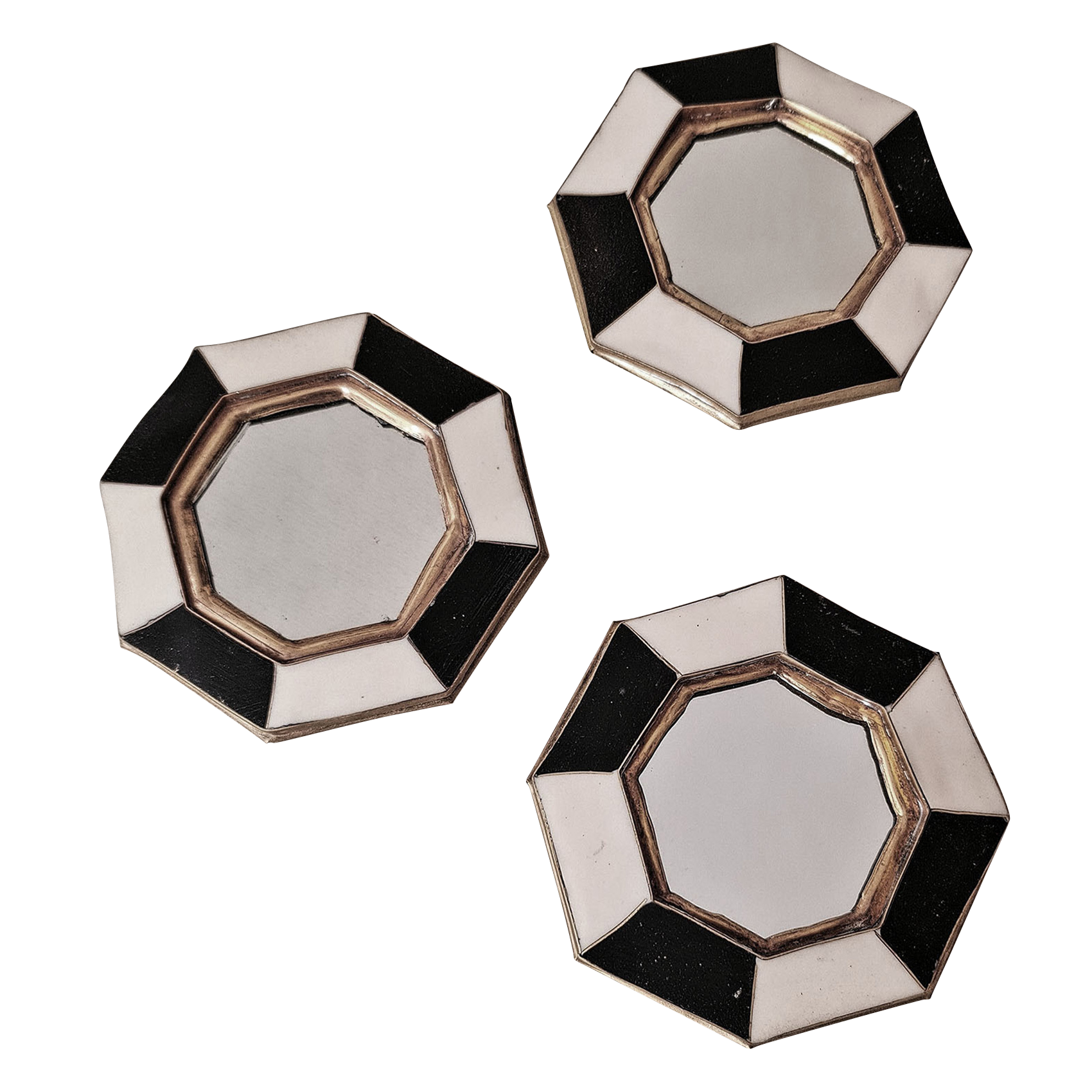 Set de 3 miroirs en résine| Noir