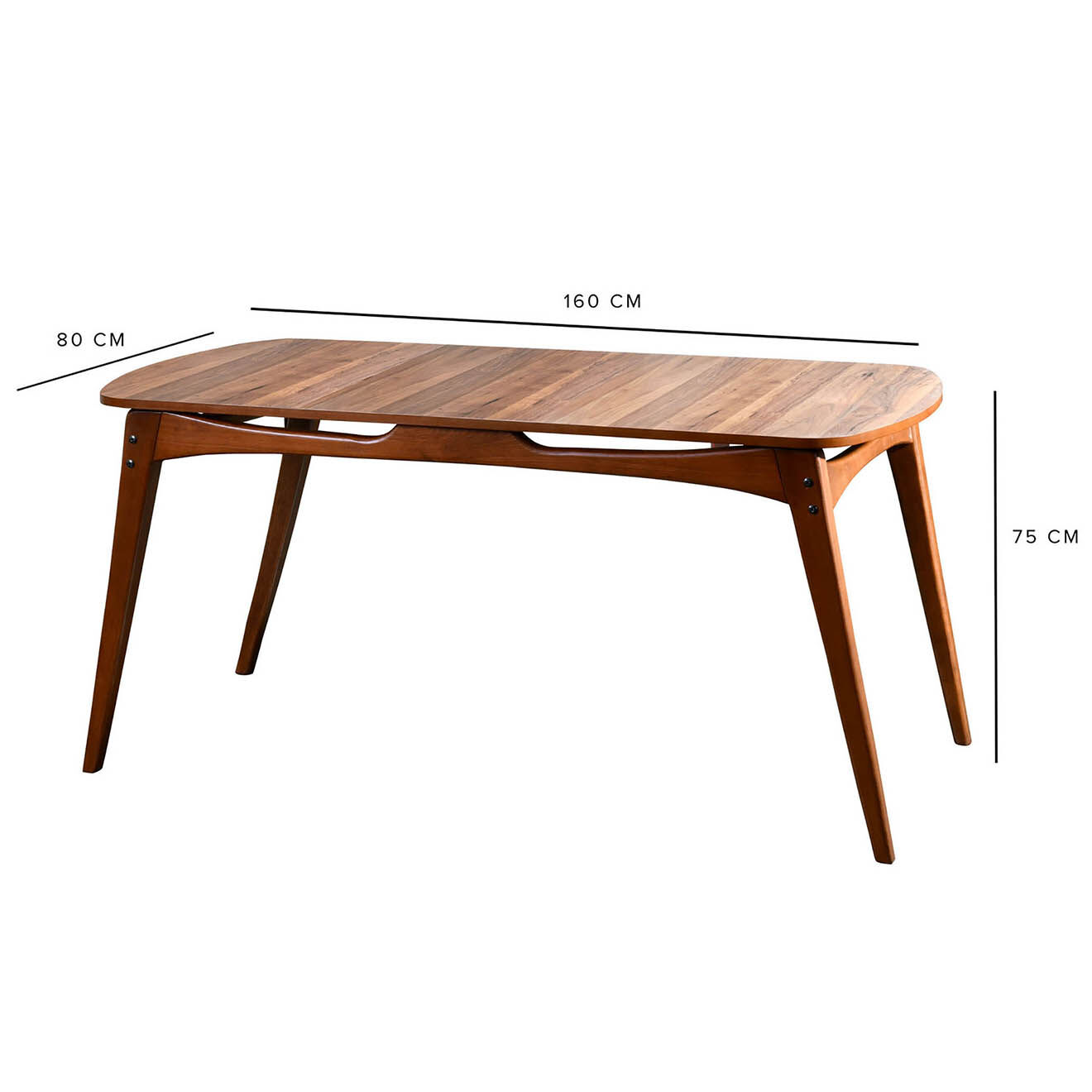 Wooden Art Table + 4 Chaises Touch Wooden noyer/crème