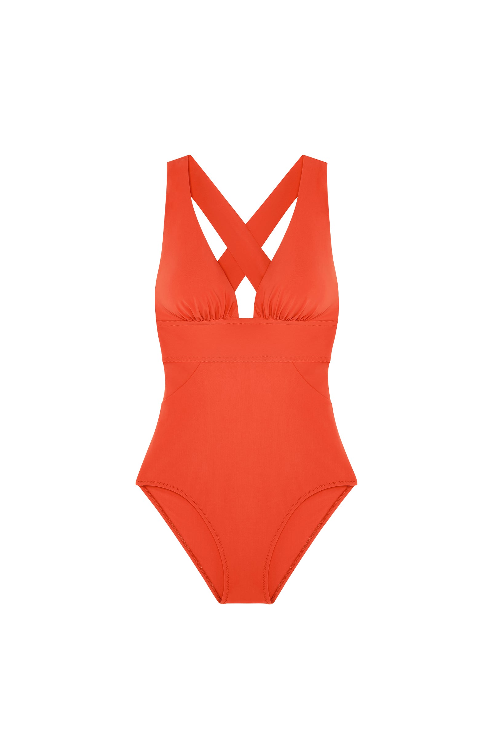 capri Maillot de bain une pièce croisé dos orange Orange