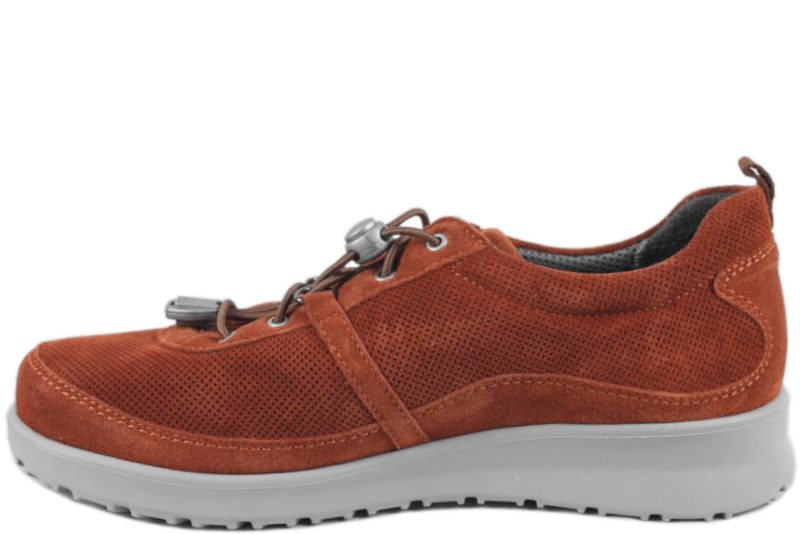 NEW FEET BRÆNDT ORANGE NUBUCK SKO