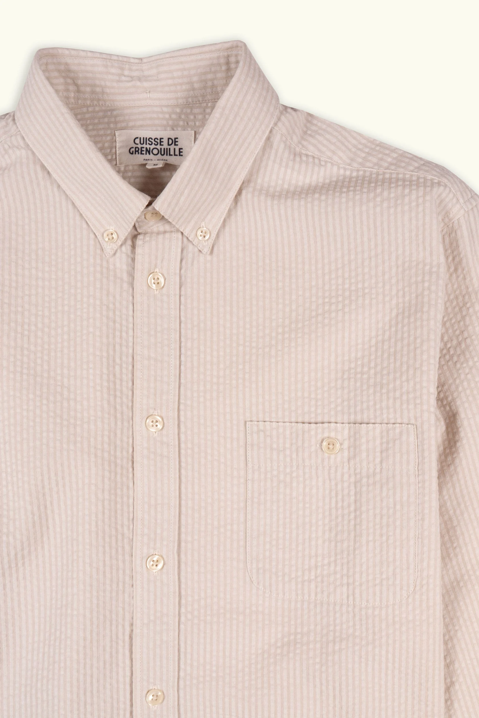 Chemiseseersucker | Beige