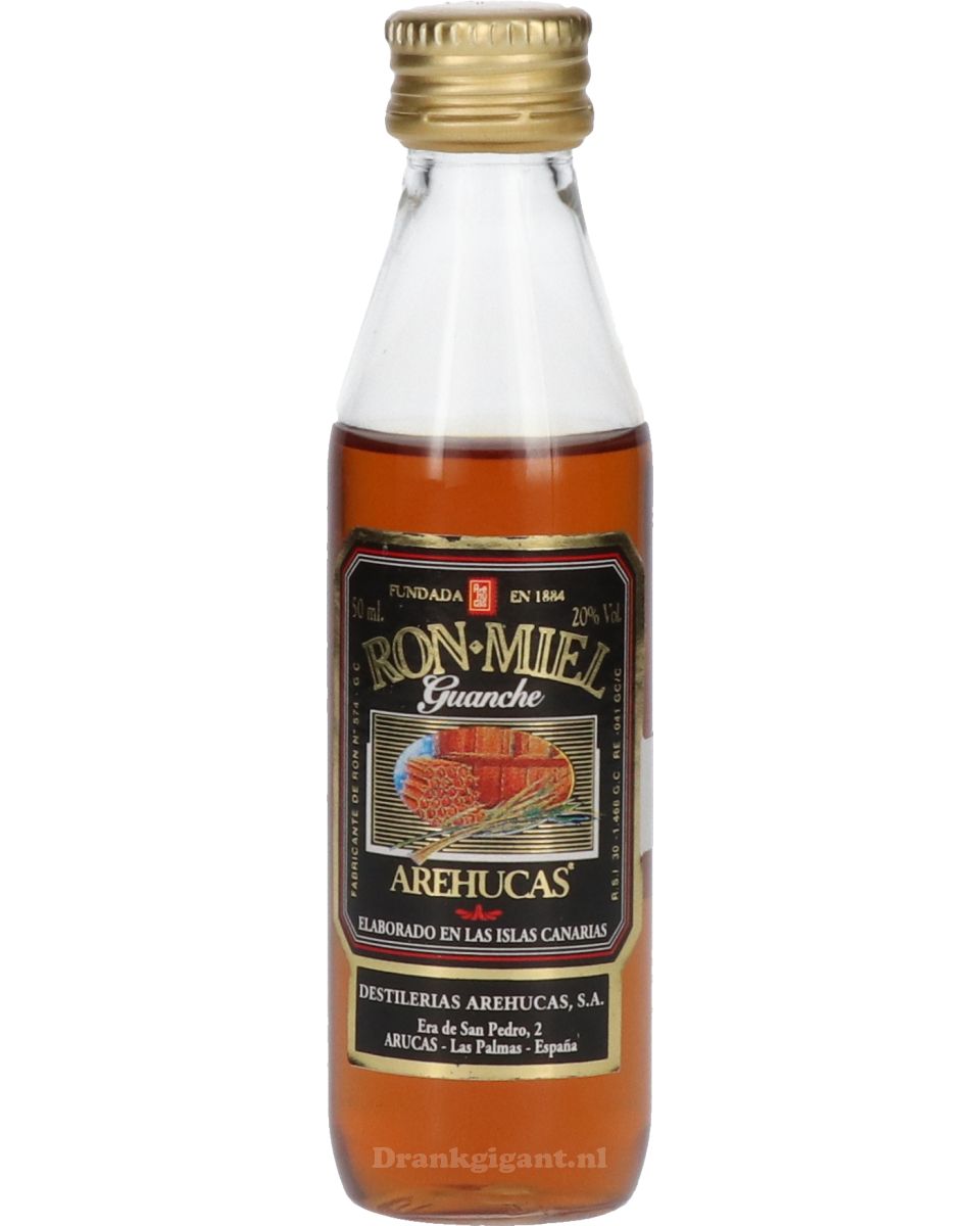 Arehucas Ron Miel Guanche Mini 5 cl