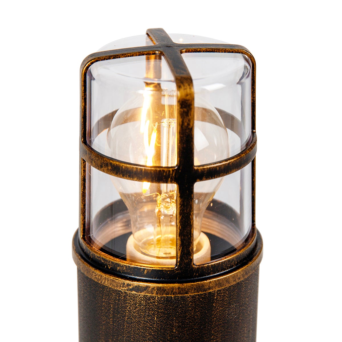 Moderne staande lamp van messing IP54 50 cm - Kiki