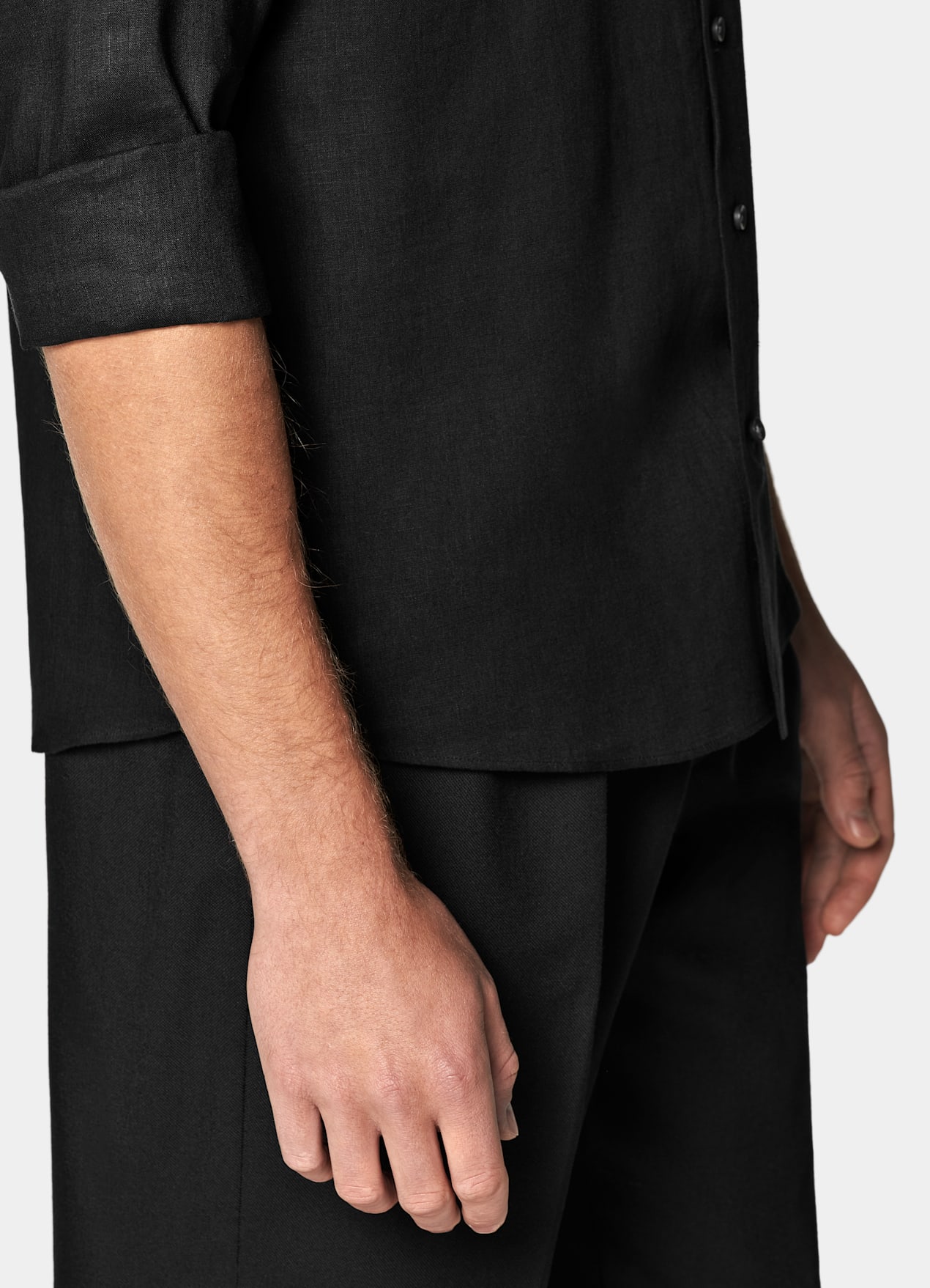 Chemise coupe Tailored noire