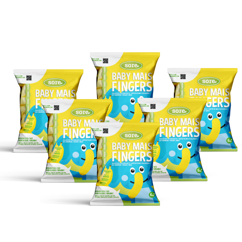 6x Sore Baby Maisfingers Banaan35 gr