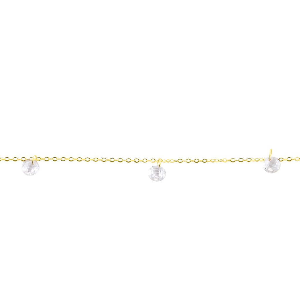 Bracelet Or Jaune Leucitica Oxydes De Zirconium