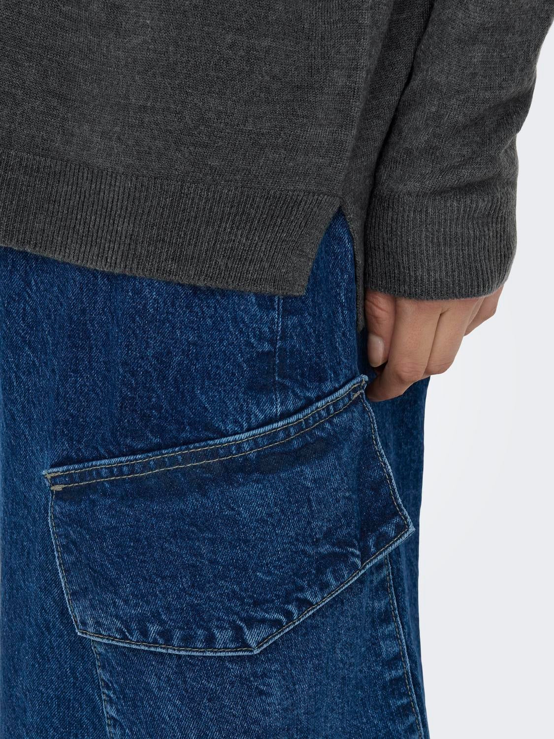 ONLAMALIA Strickpullover Medium Grey Melange