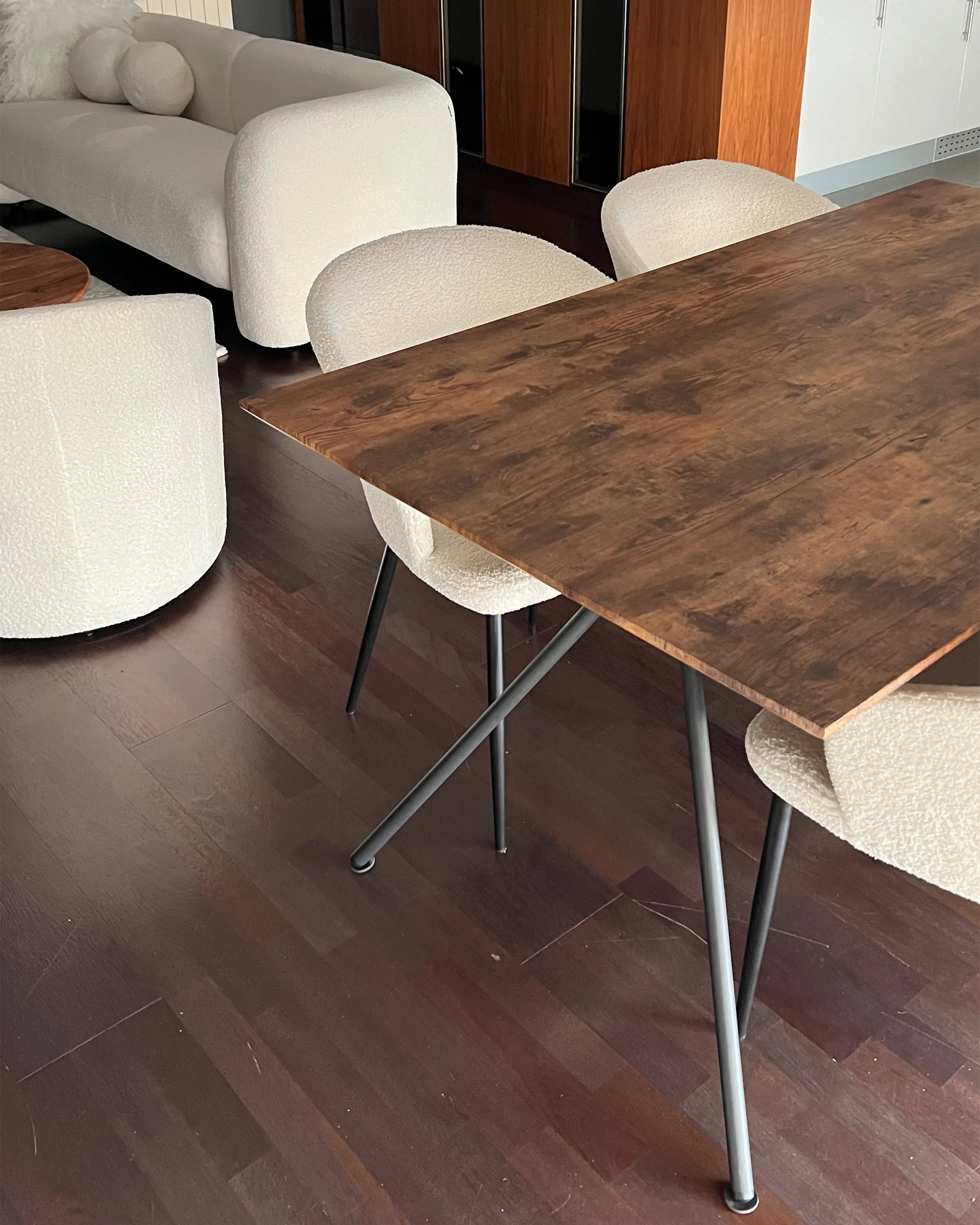 Eettafel AMSTERDAM Donkerbruin 90 cm 160 cm