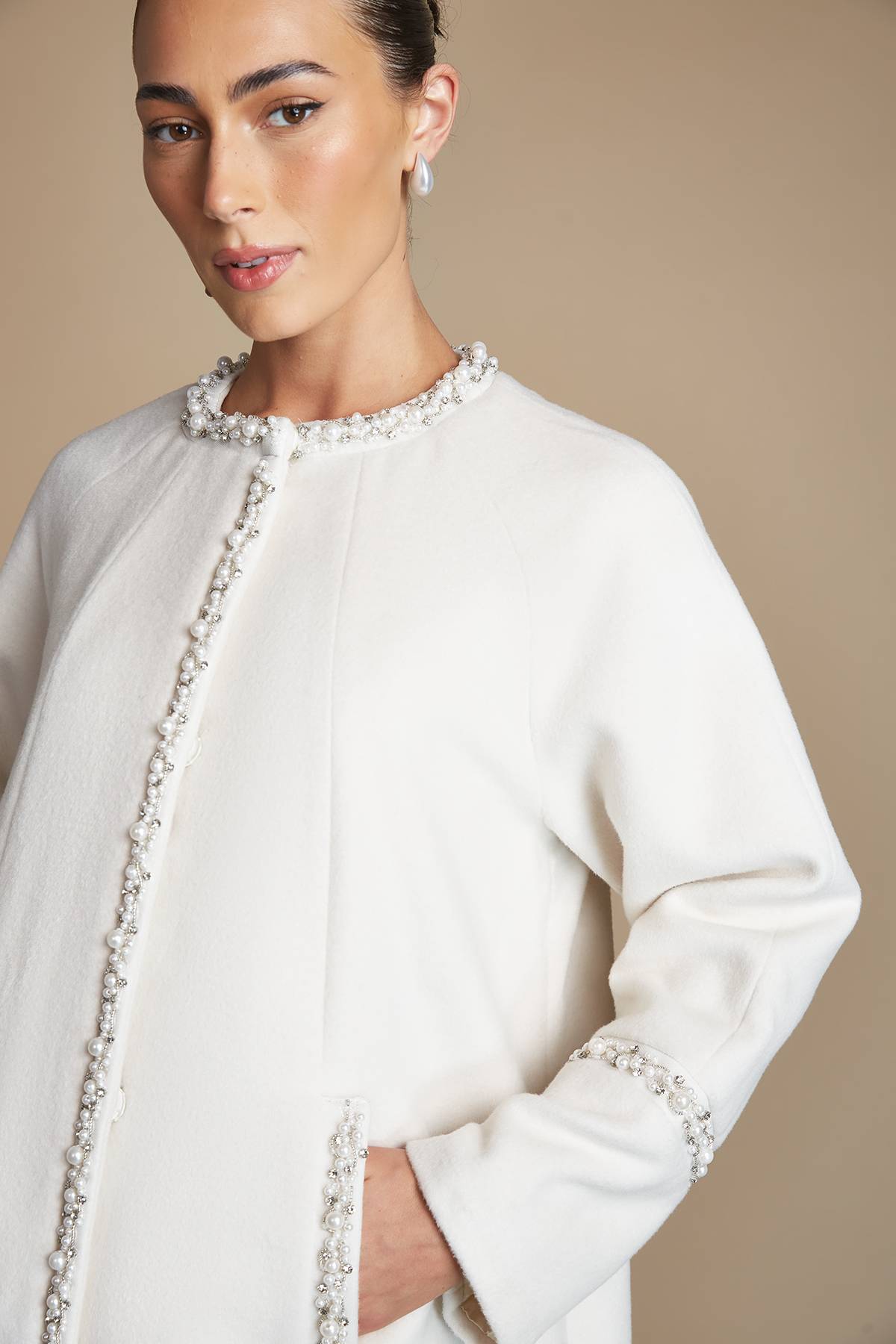 Coast Manteau Mi-long De Mariée Avec Détails En Strass