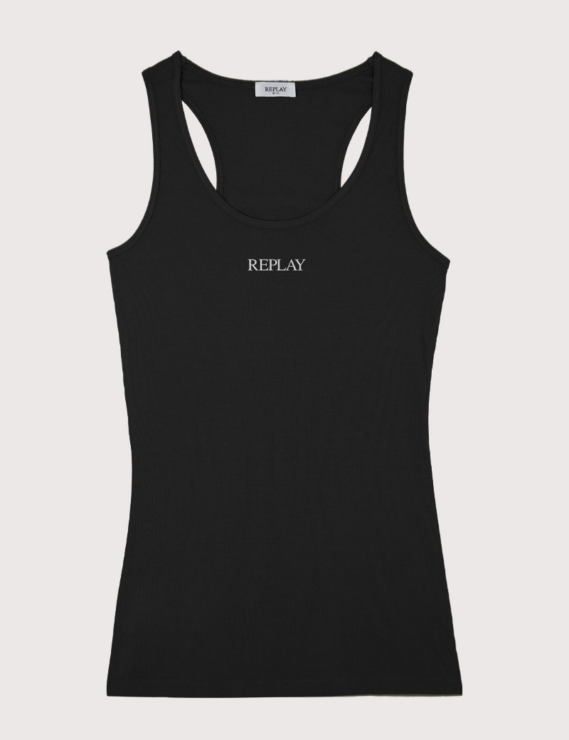 REPLAY TOP FEMME SLIM NOIR