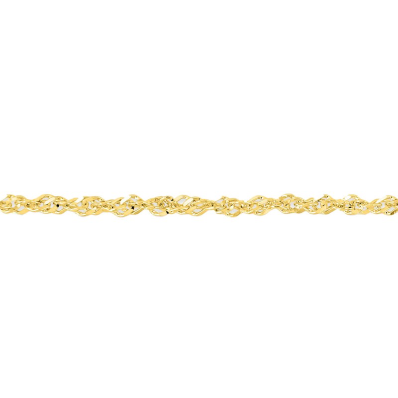 Chaîne femme - Maille Singapour - Or 18 Carats - longueur 45 cm - Largeur 1.7 mm