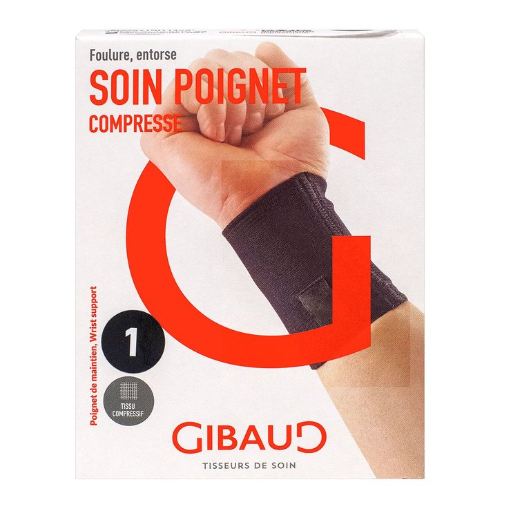 Soin poignet de maintien noir 15-17cm taille 2