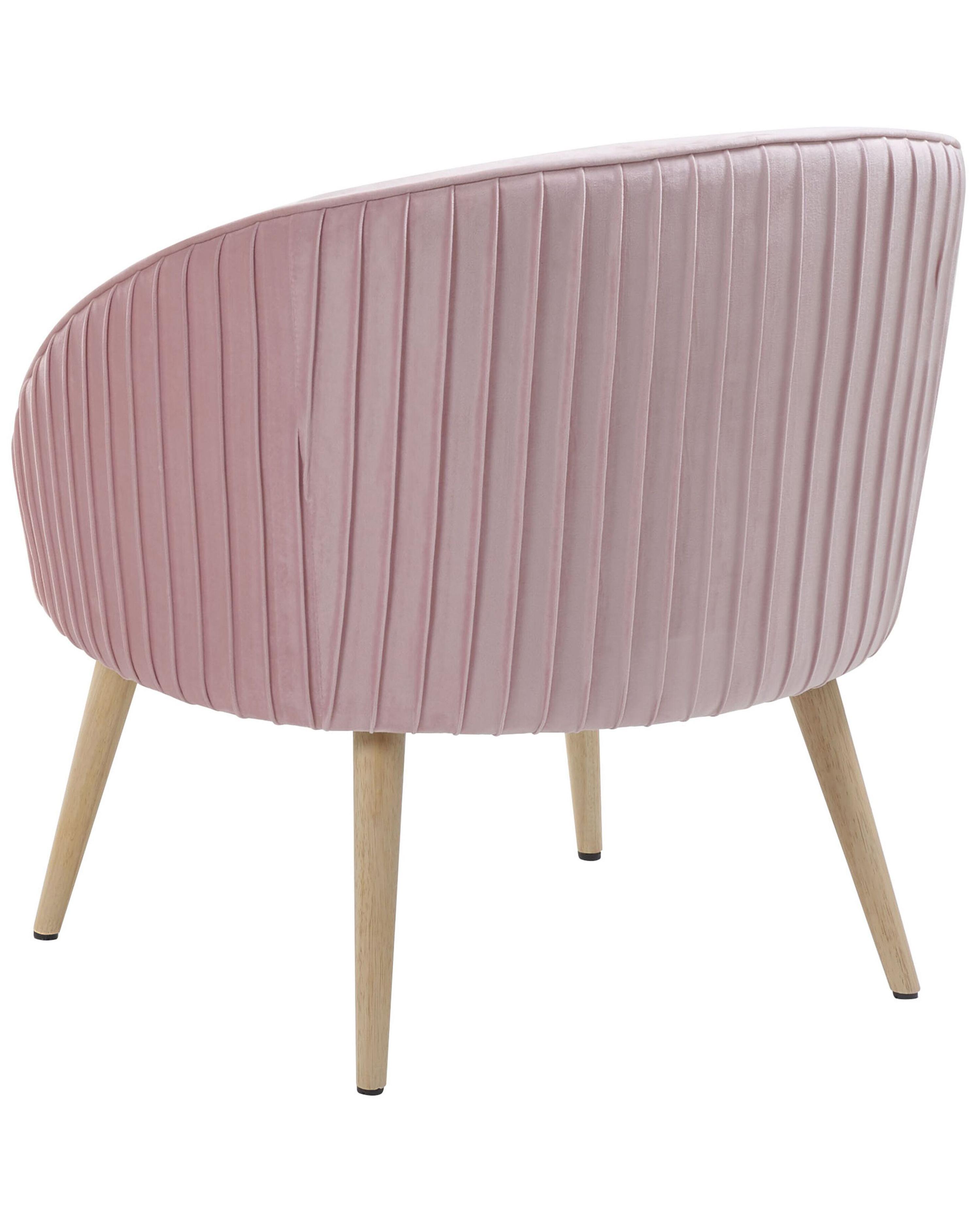 Fauteuil TROMSO Fluweel Roze