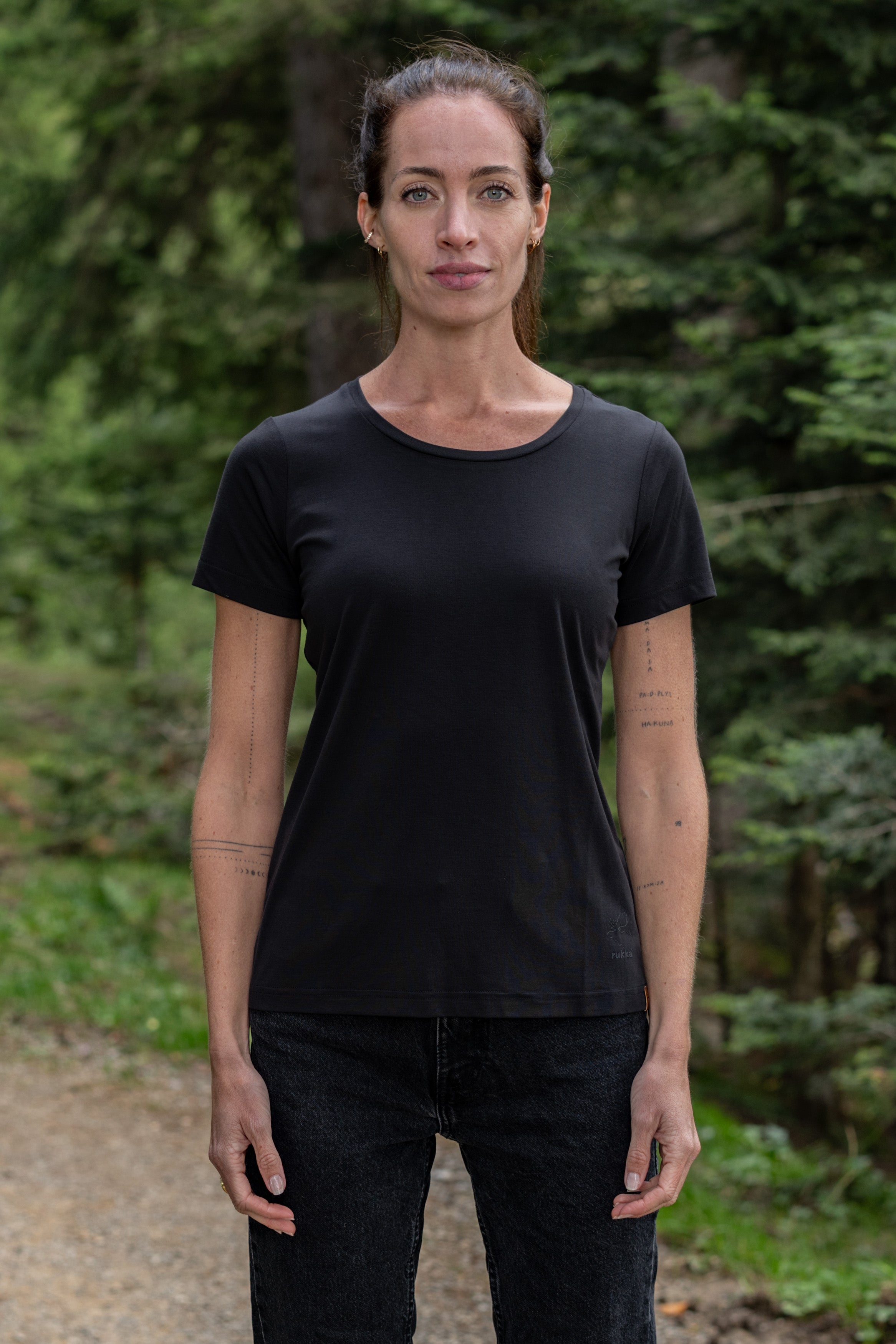 Frauen T-Shirt Amanda Merino black