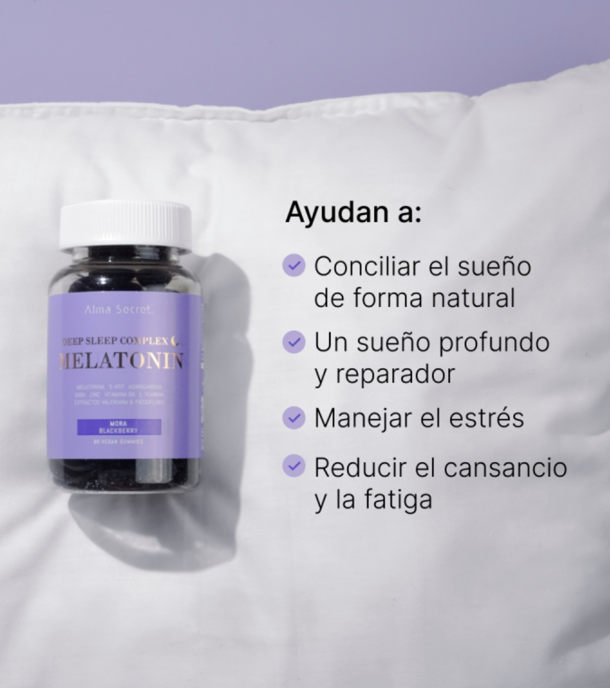Alma Secret - Gomas vitamínicas para um sono de qualidade Deep Sleep Complex C Melatonin