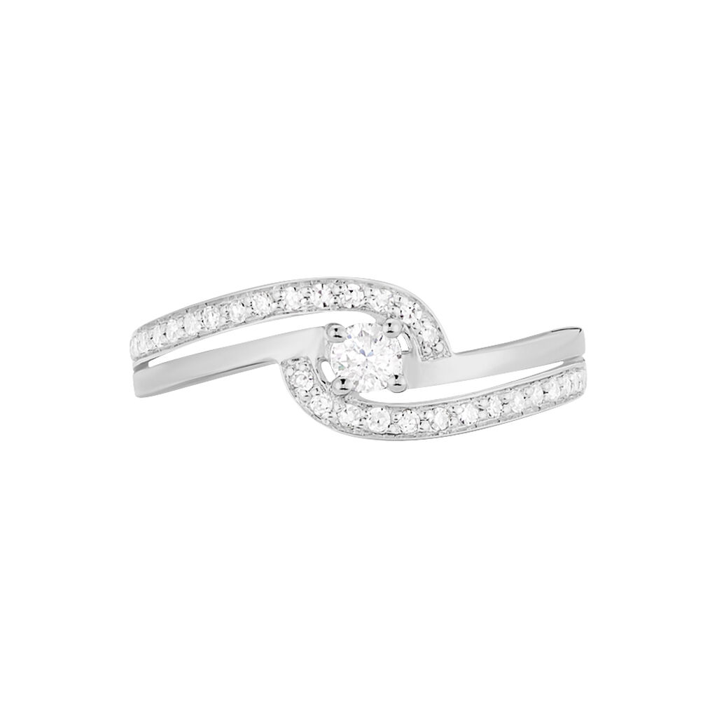 Bague Solitaire Vassilissa Or Blanc Diamant