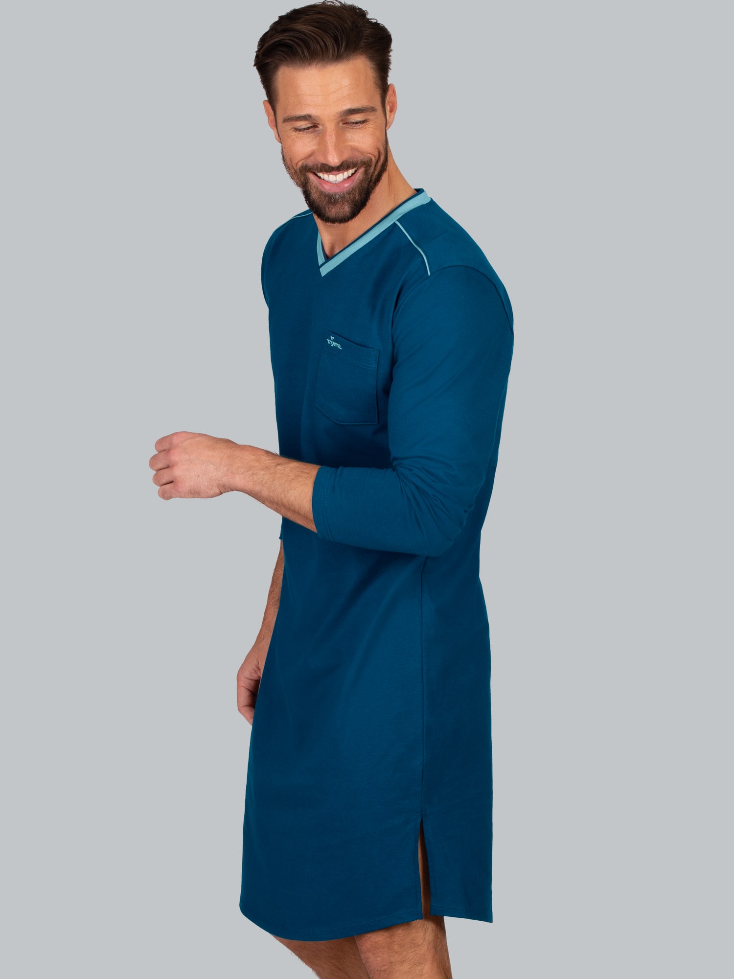 Herren-Nachthemd aus Biobaumwolle (kbA) Saphir-C2C