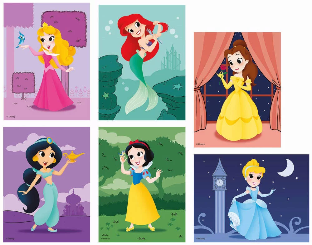 DISNEY PRINCESS - PUZZLE 12 CUBES