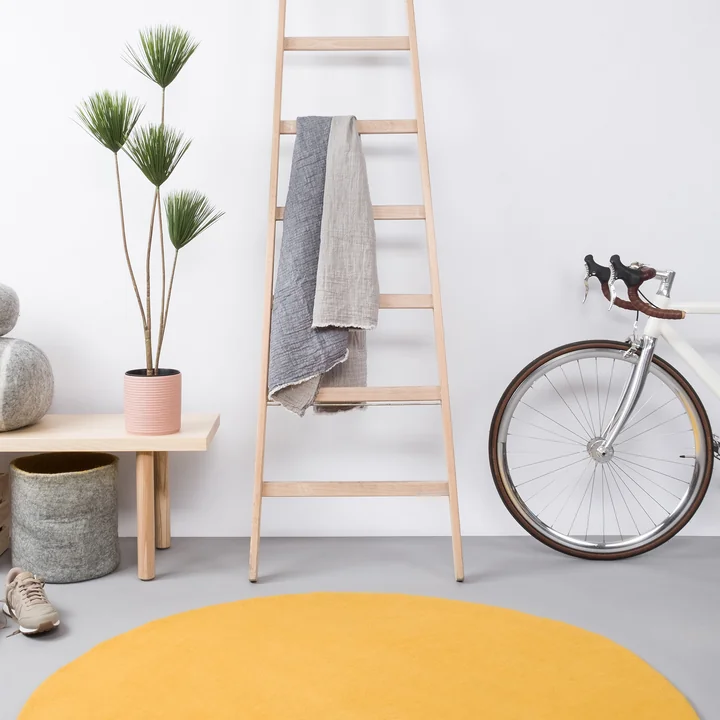myfelt - Klara Filzteppich Ø 120 cm, senfgelb