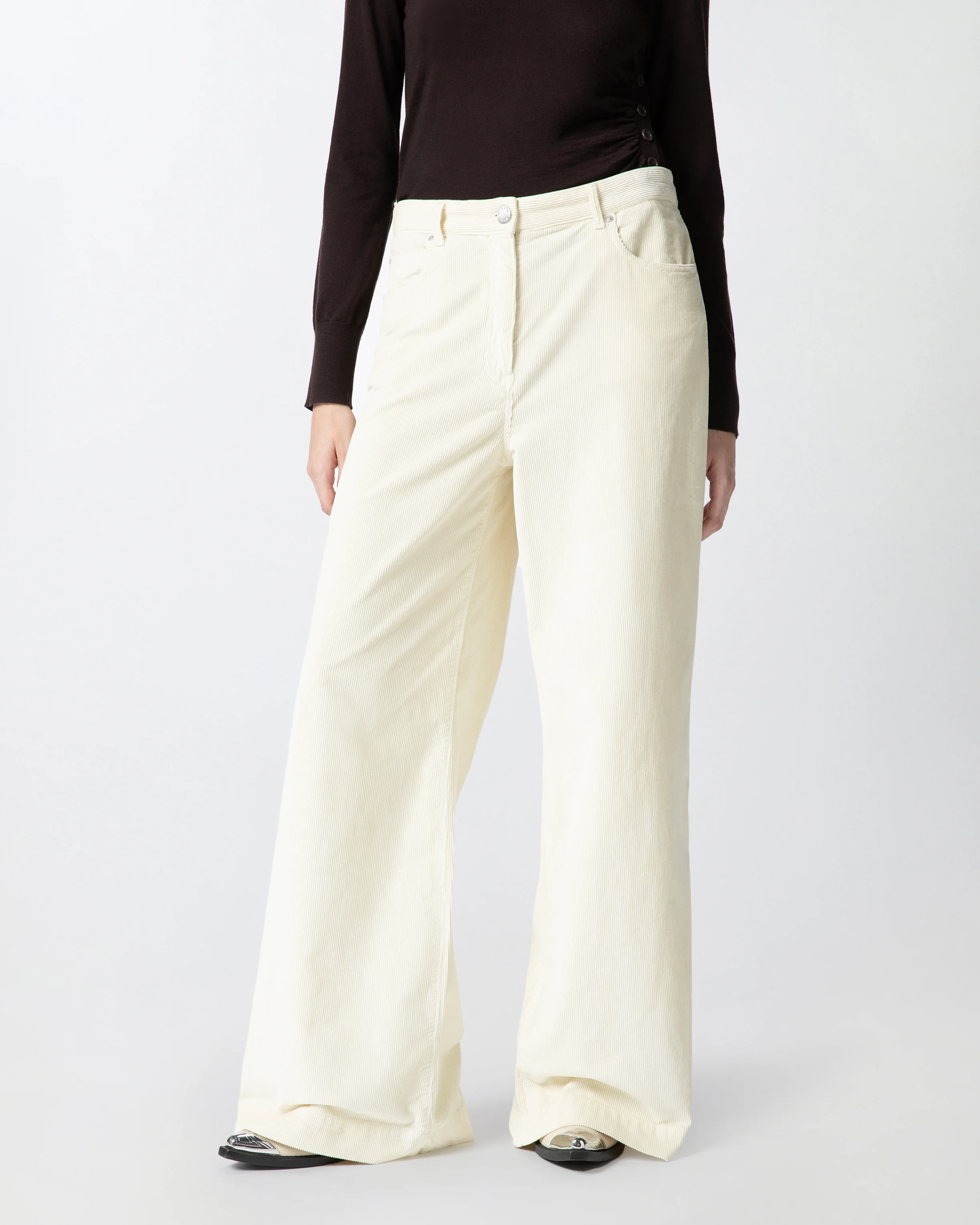 Pantalon palazzo | Blanc