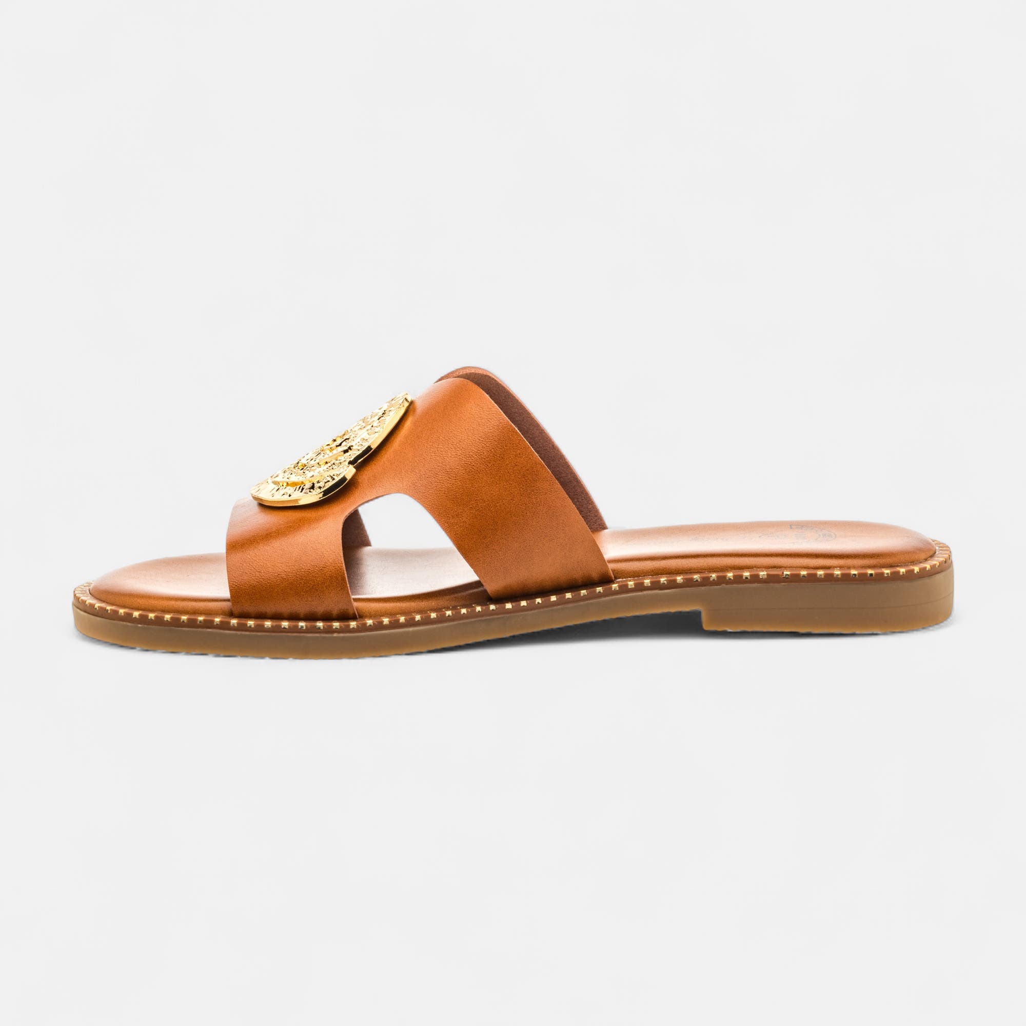 Mules Femme cognac