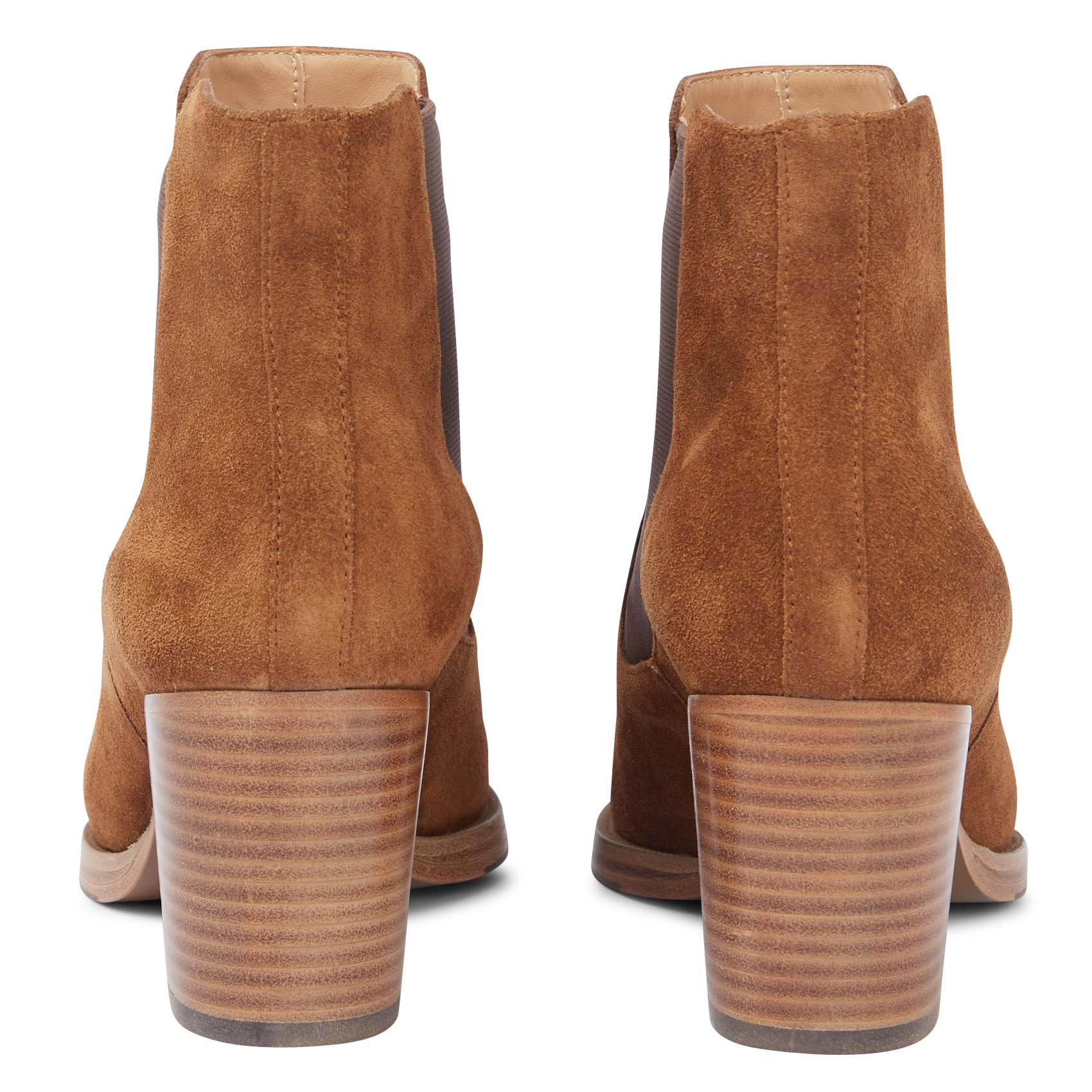MONA 70 - Bottines à talons en cuir velours| Marron