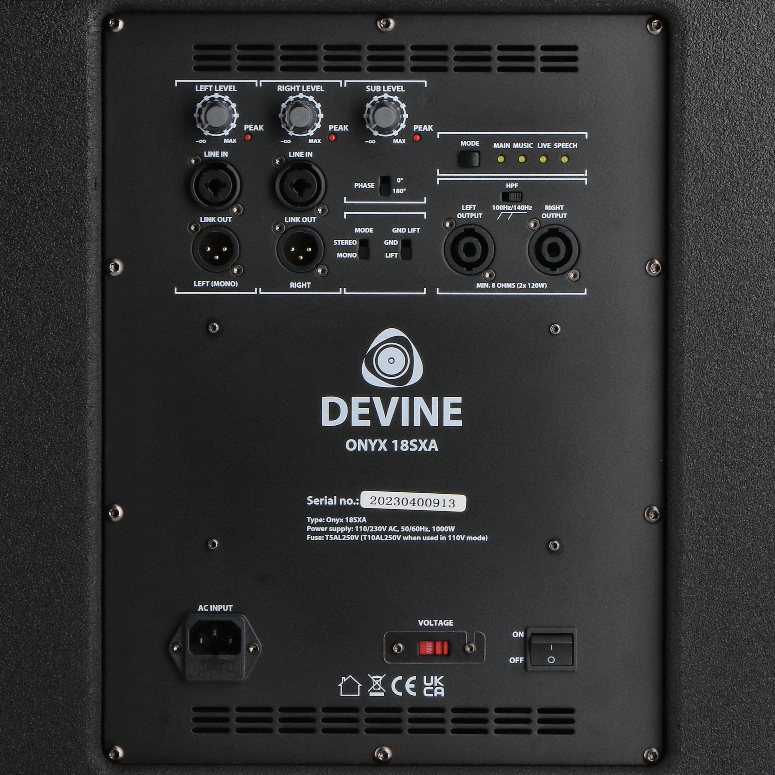 Devine Onyx 18SXA actieve subwoofer