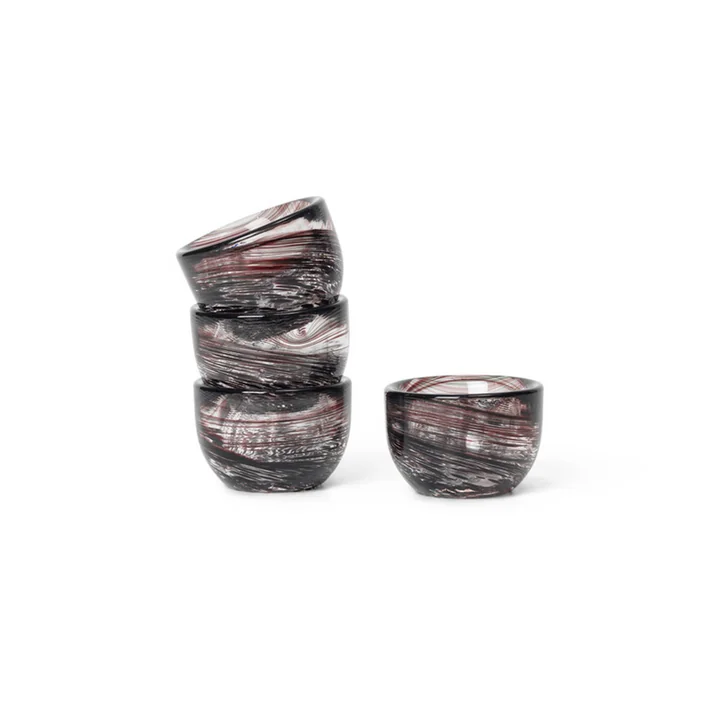 Ferm Living - Tinta Eierbecher, dunkelbraun (4er-Set)