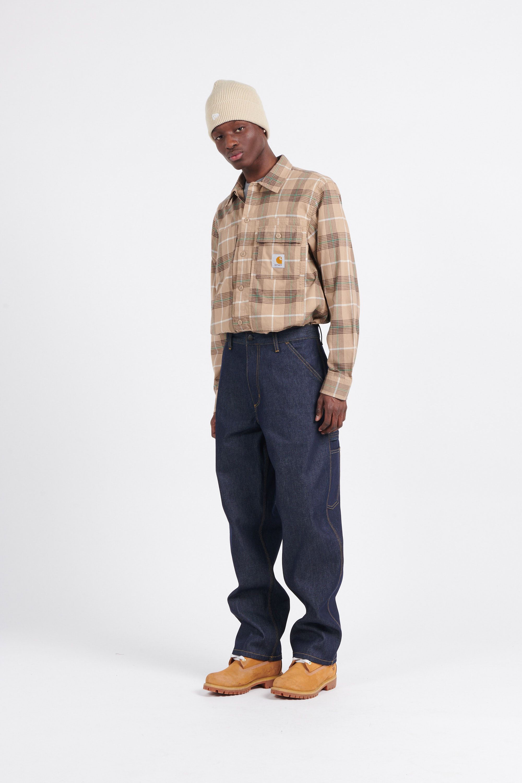 CARHARTT WIP Chemise L/S Hadley Shirt Beige