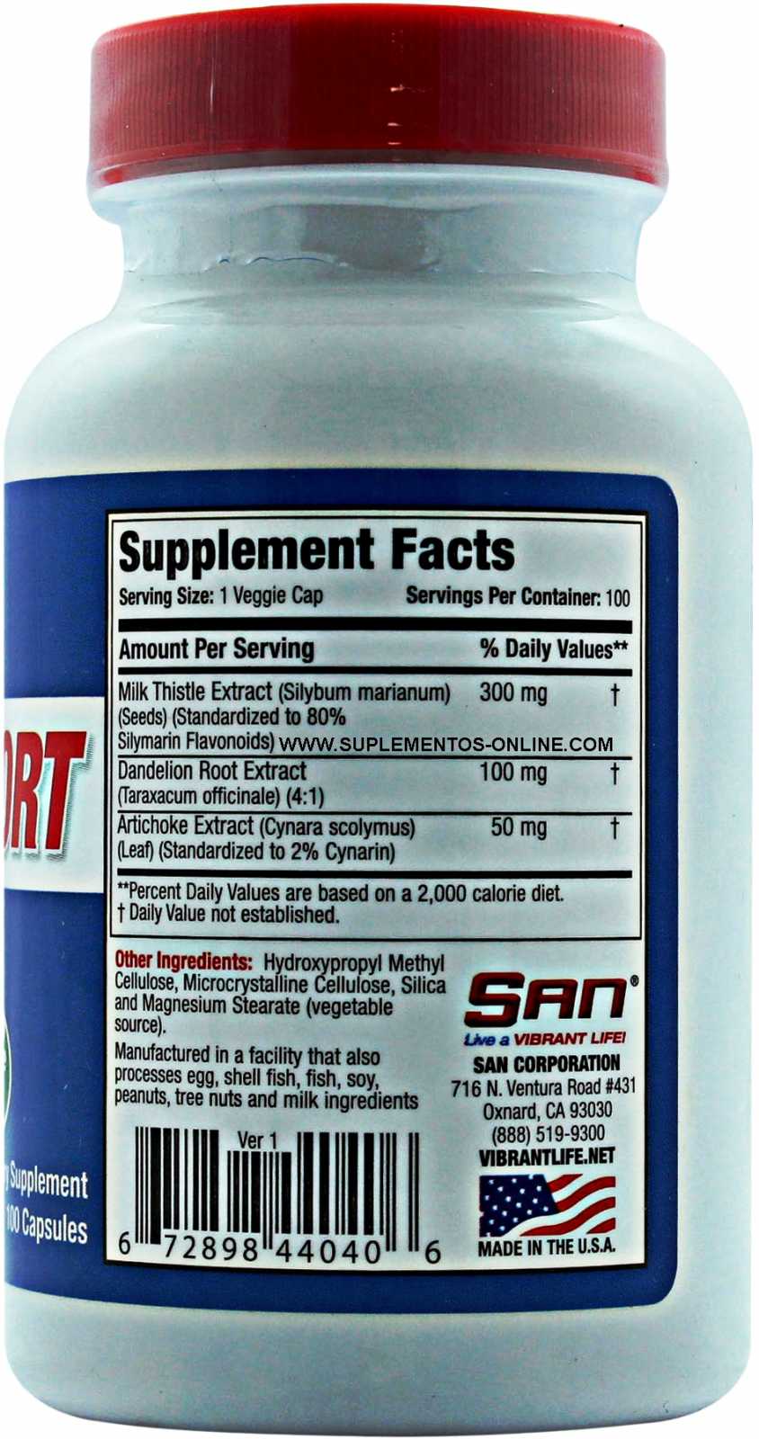 Suporte Hepático SAN Nutrition 100 cápsulas