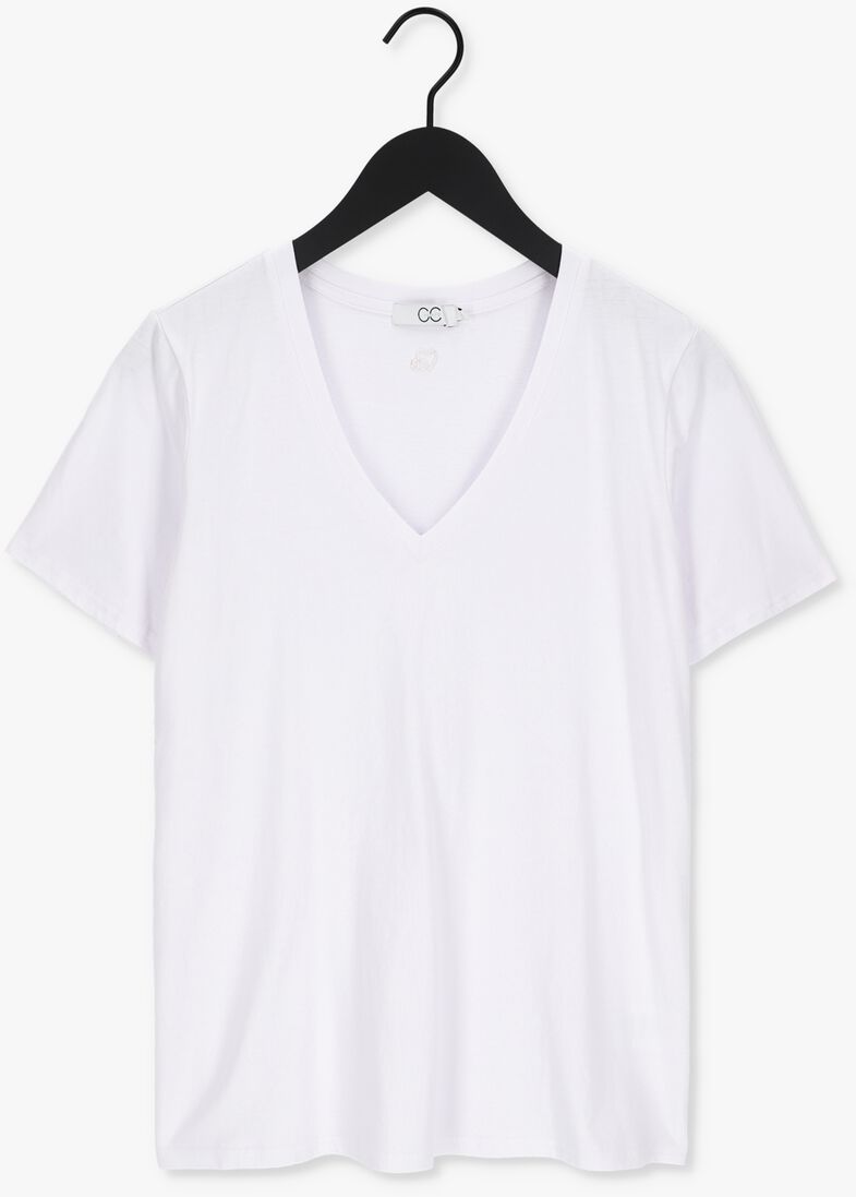 CC HEART witte cc heart t-shirt organic cotton v-neck tshirt