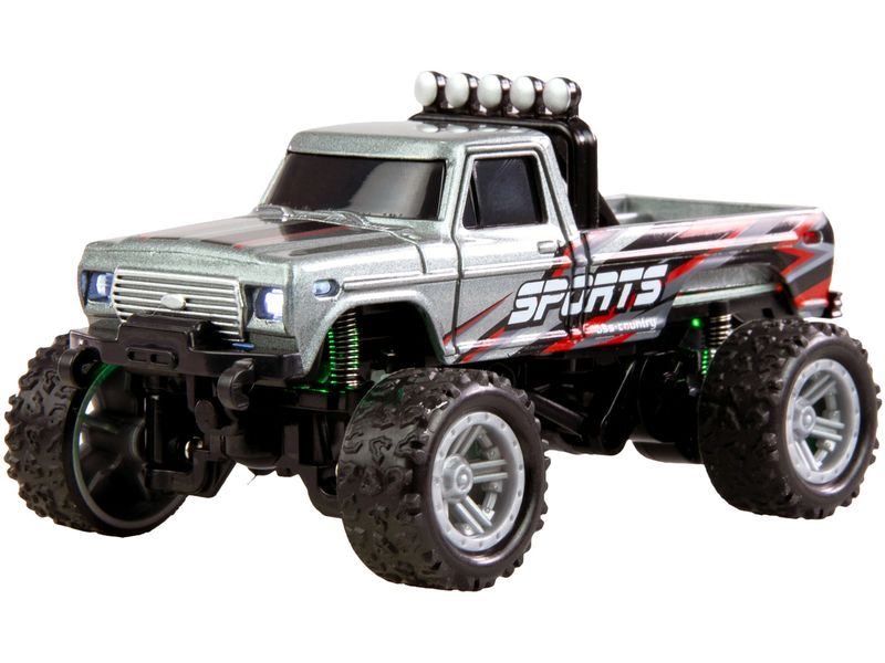 Amewi Monster Truck Die Cast 1:64 RTR, Grau Ferngesteuerte Monster Truck im Massstab 1:64