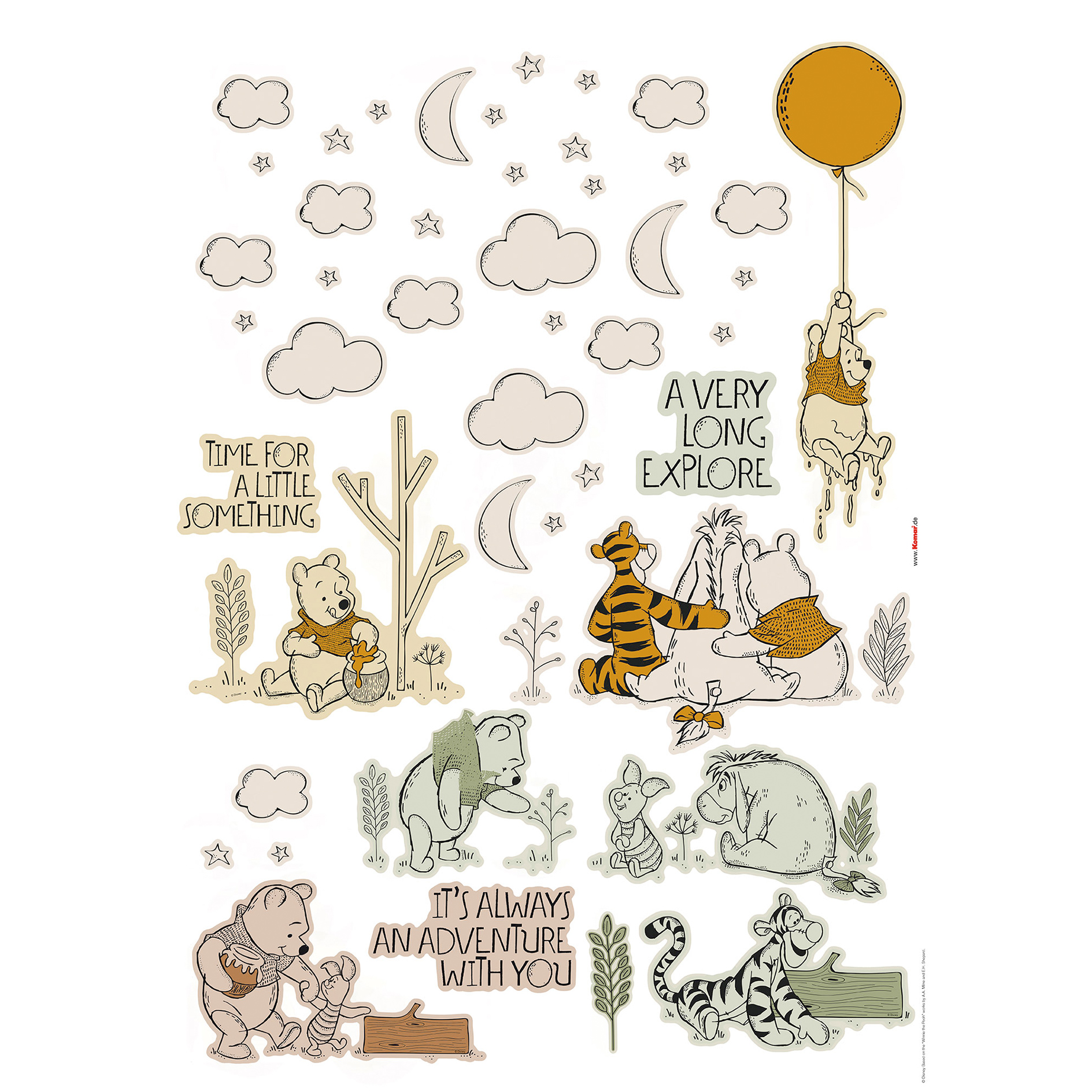Wandtattoo WINNIES WOODLAND - 50x70 cm