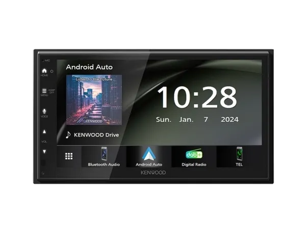 Kenwood DMX6523DABS, Sort, 2 DIN, 50 W, 20 - 20000 Hz, 75 dB, 100 ohm (O)